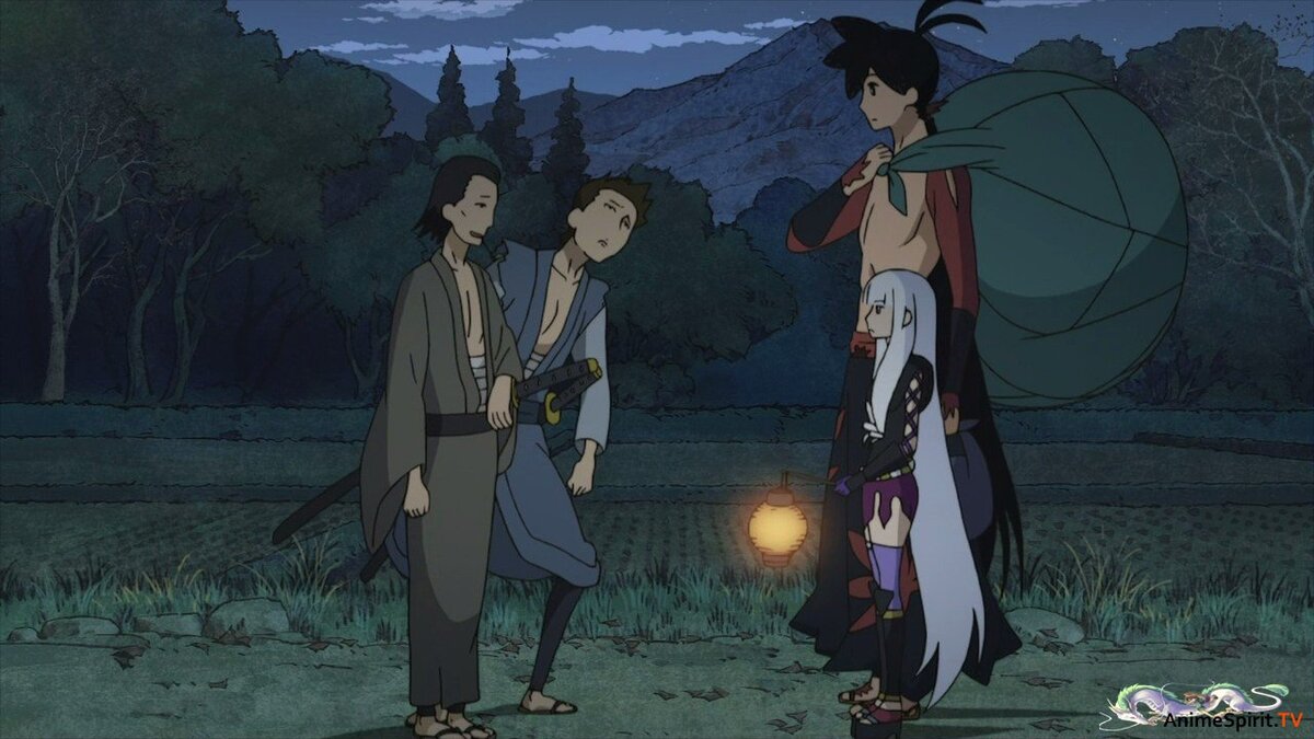 Ничем не примечательна картинка это первое, что бросается в глаза зрителю. Пусть тут и нет детально проработанных планов, а герои не имеют носов, но атмосфера и длинные интересные диалоги в совокупности с боями, создают атмосферу и целостность каждой истории. История мечей сосредоточит внимание на приказе от правительства, собрать реликвии любым способом. Именно этим и займется уверенная в себе Тогамэ заручившись помощью великого воина, мечника без меча Ситика Ясури.
