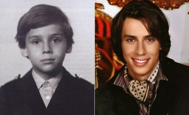 Максим Галкин в детстве и сейчас