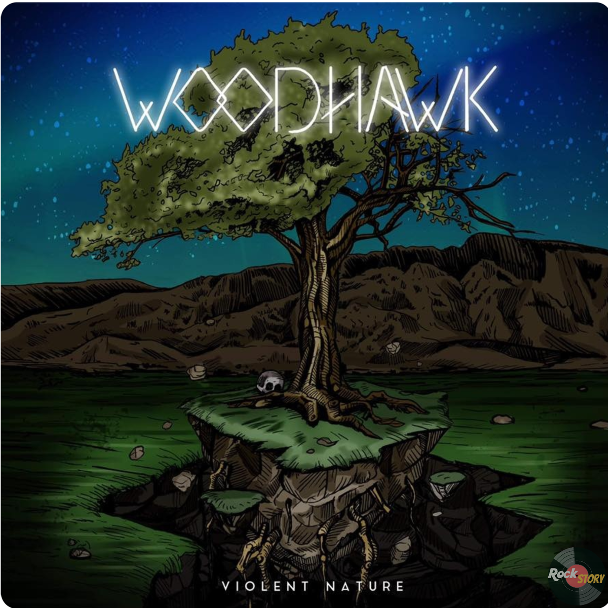 На фотографии обложка альбома Violent Nature группы Woodhawk