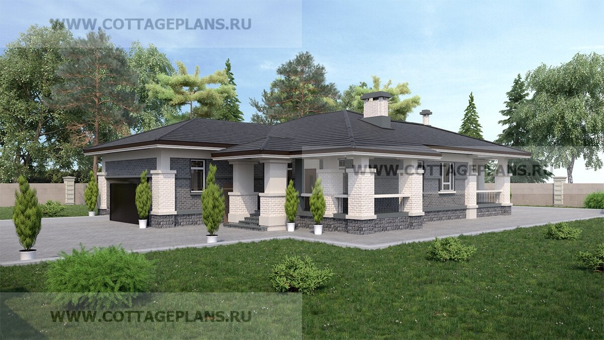Фасады дома. Источник фото: https://www.cottageplans.ru
