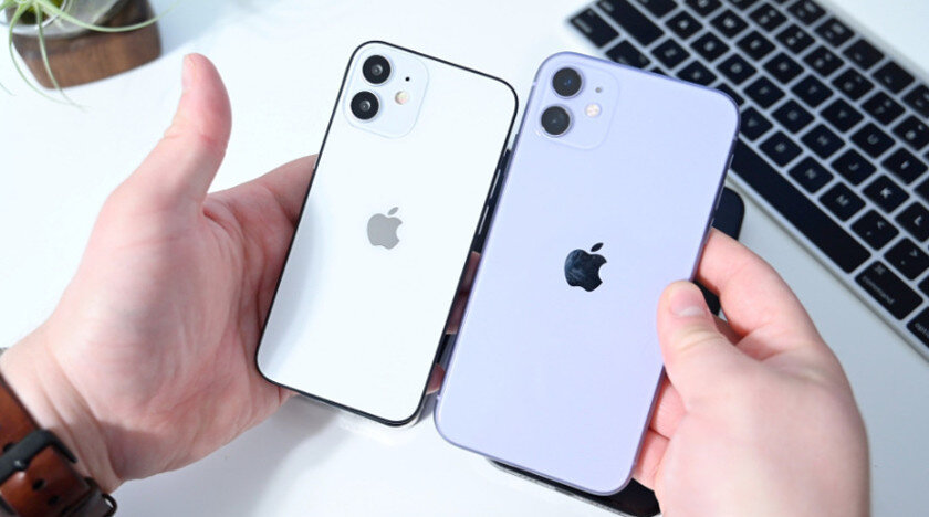 Макет iPhone 12 mini в сравнении с iPhone 11 / appleinsider.com
