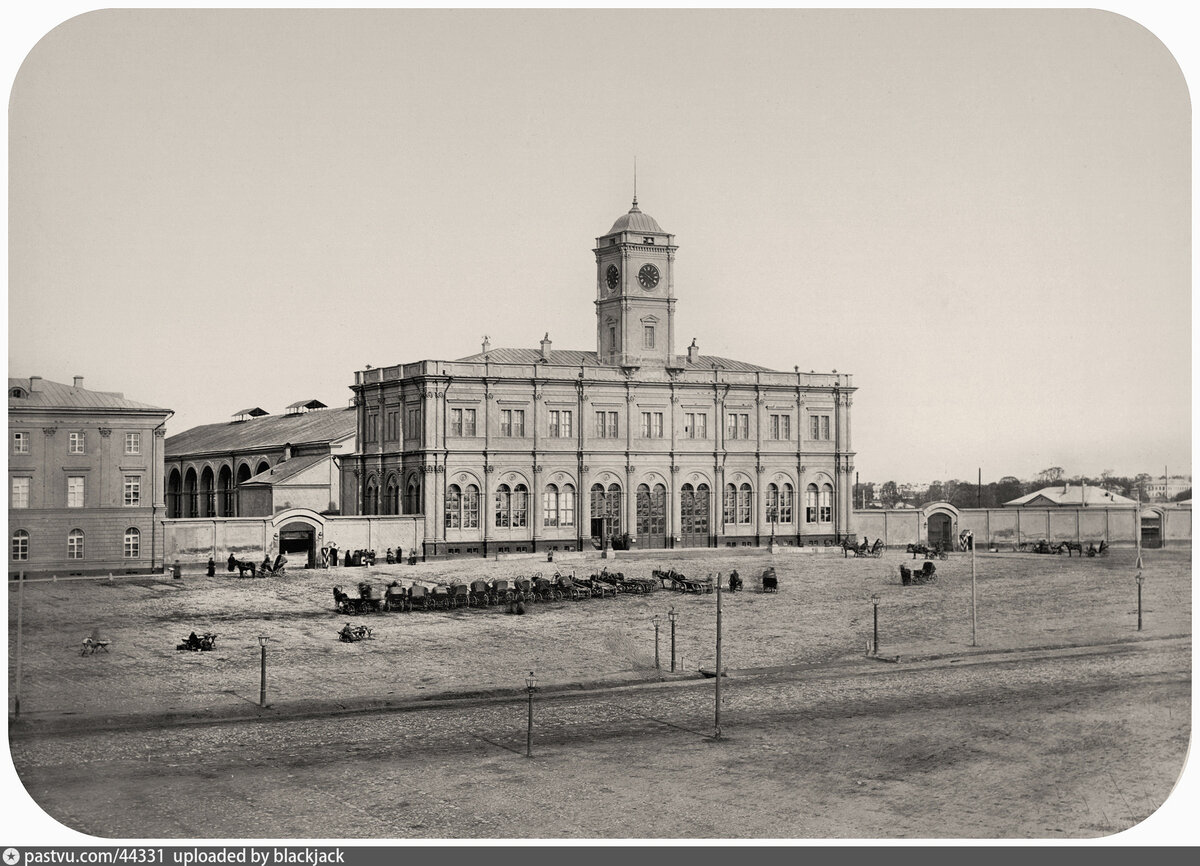 Каланчёвская площадь перед Ленинградским (Николаевским) вокзалом, 1862-1864.