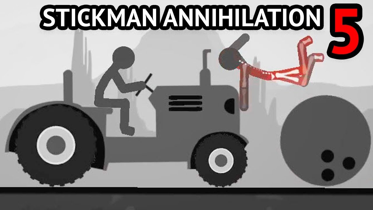 Давим Безумных Стикменов в Игре Stickman Destruction 5 Annihilation -  весёлая мульт игра на Андроид