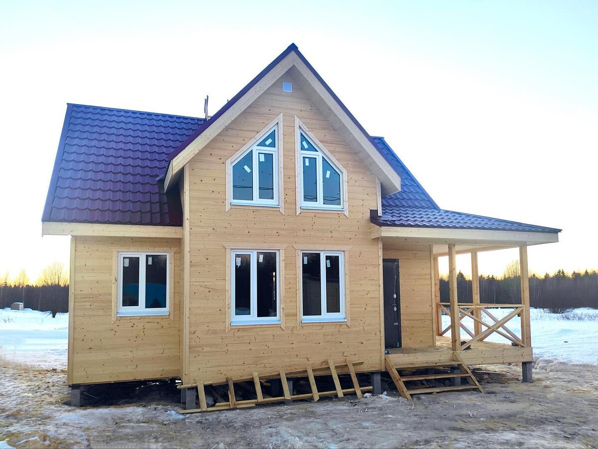 Дом, построенный по проекту КМ-46, в городе Любань