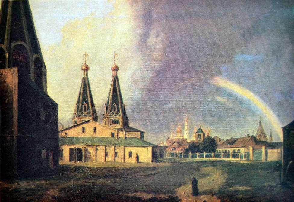 "Преображенская церковь в Алексеевском монастыре", К.И. Рабус, 1838г.