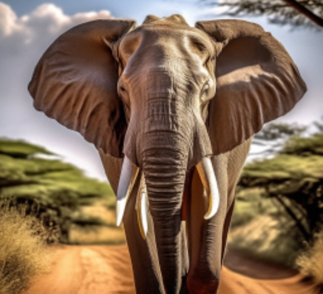 Слон в Африке