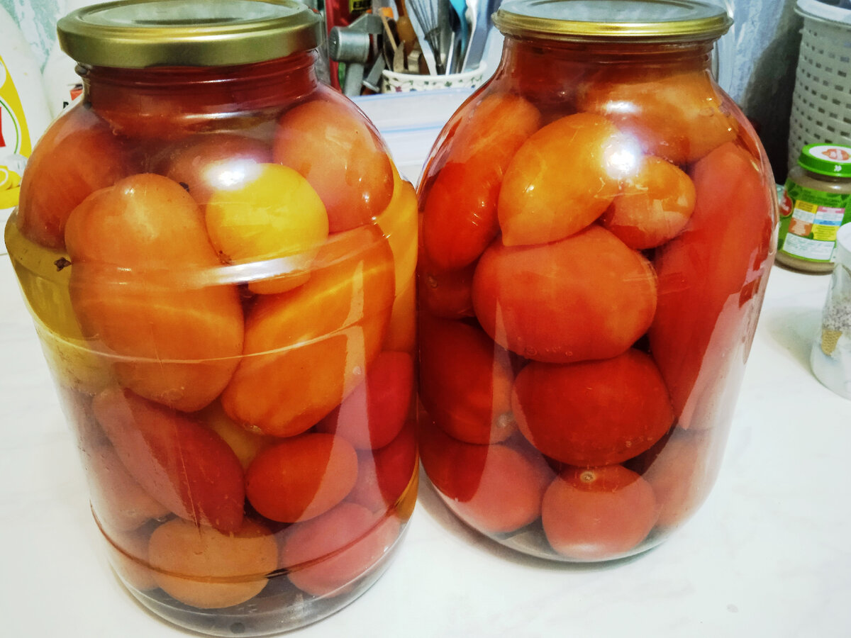 Сегодняшние баночки с помидорками