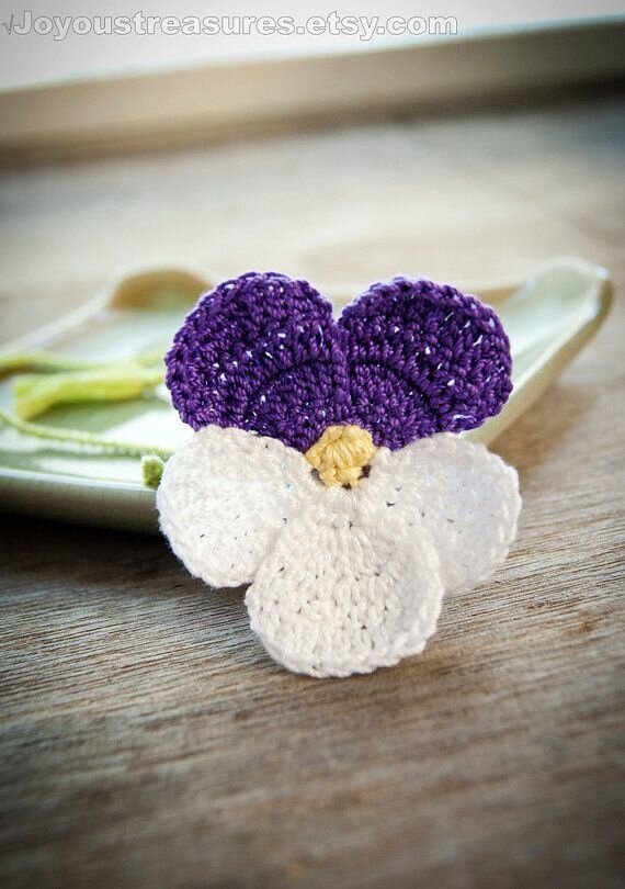 Crochet pansy Как вязать анютины глазки крючком Цветок — Video | VK