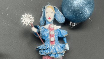 Создаём ёлочную игрушку по открытому уроку Марии Володиной. Ещё больше лайфхаков для создания кукол ручной работы https://klch.ru/y/1b43dcf
