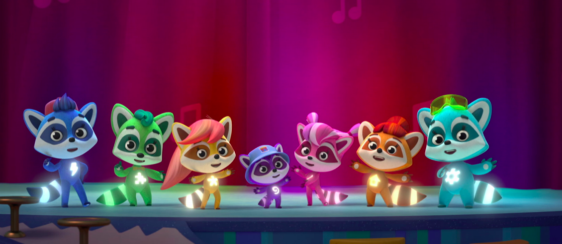 Кадр из мультфильма "Енотики", студии Союзмультфильм 