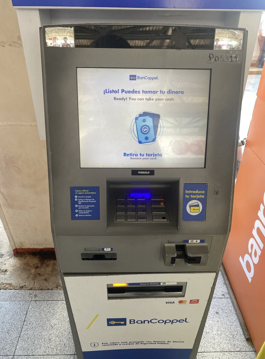 Банкомат BanCoppel выдает наличные по картам UnionPay