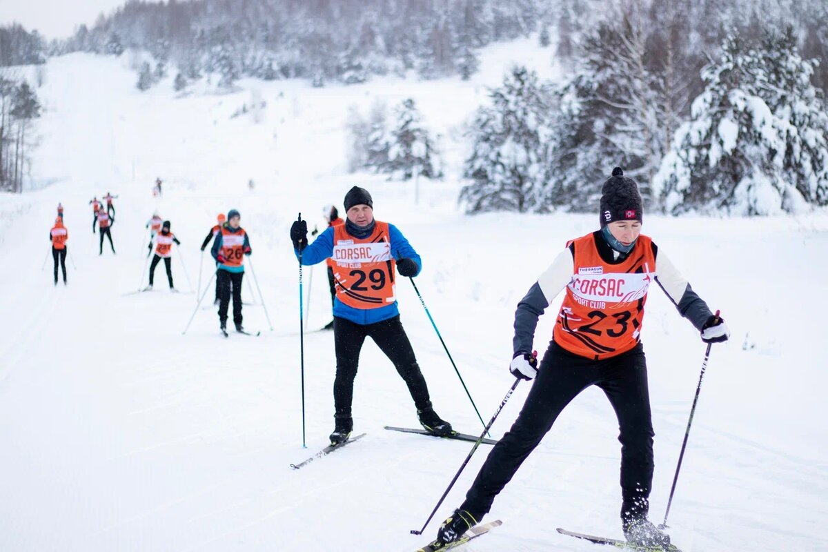 Тренировка в лыжном кемпе с Corsac sport club для новичков в лыжах и имеющих опыт катания на лыжах 