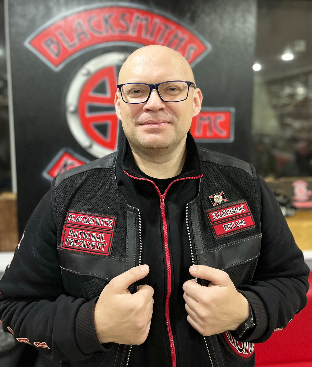 Виталий Якуш, президент мотоклуба BlackSmiths MC