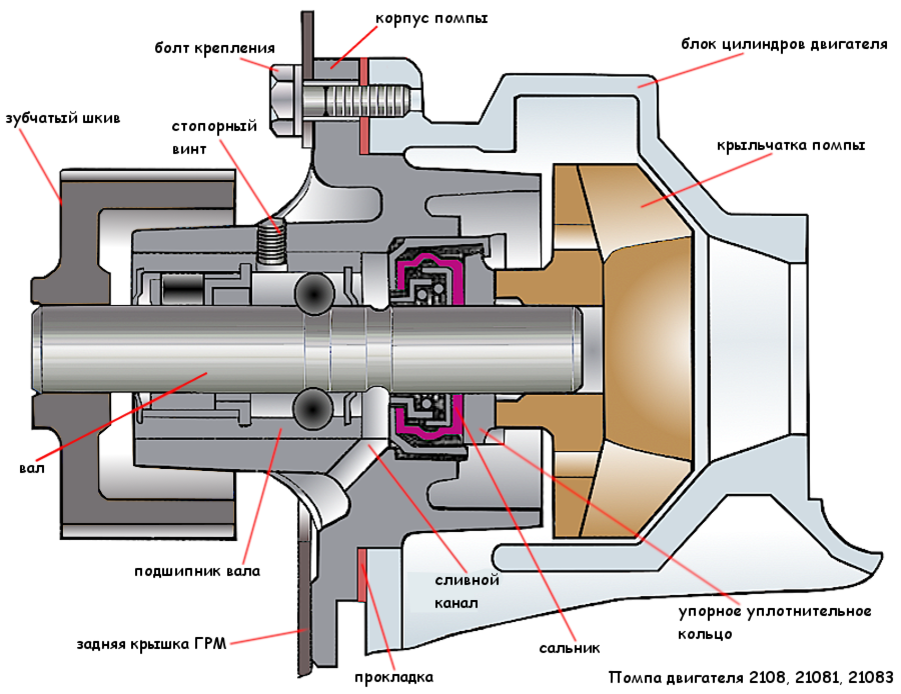 Потекла помпа системы охлаждения двигателя, причины | TWOKARBURATORS | Дзен