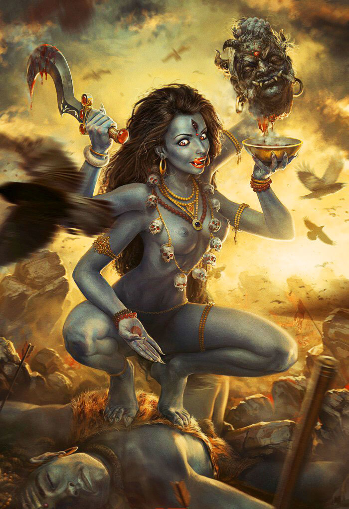 Индуистская богиня Кали - изображение в векторе