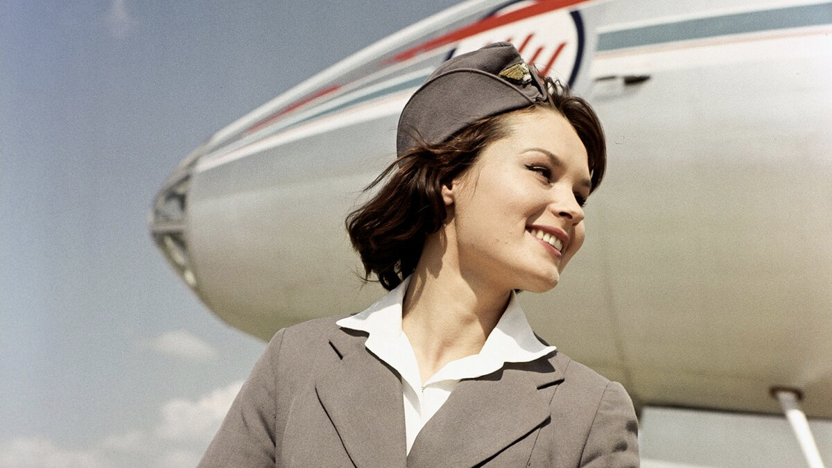 Стюардесса Аэрофлота в 1960-е 