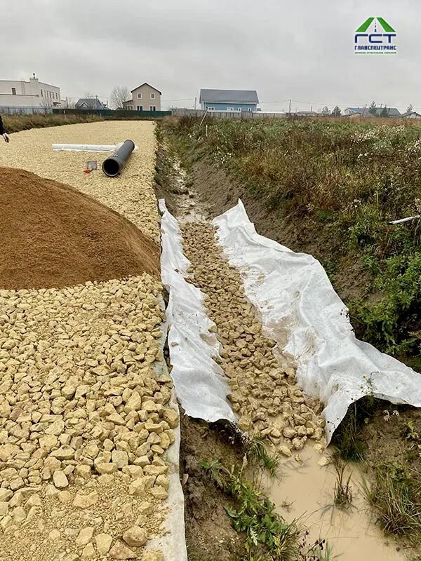 подушка из щебня