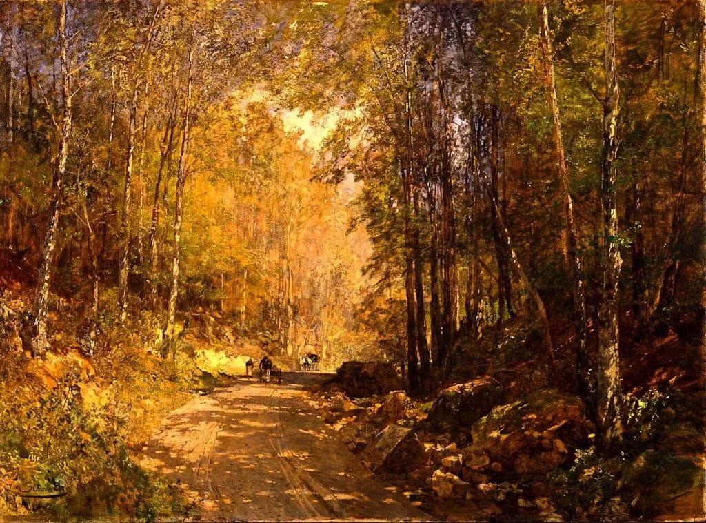 Эмиль Якоб Шиндлер, "Лесная аллея близ Шарфлинга", 1890 год, Музей Леопольда, Вена, Австрия.