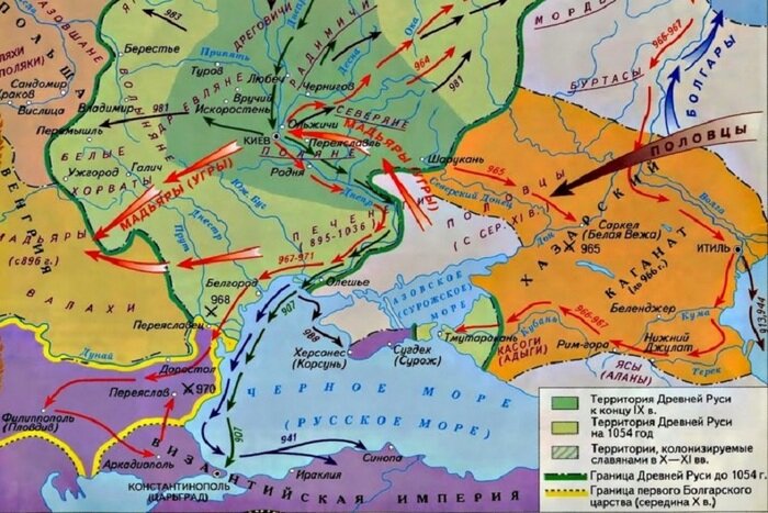 На карте хорошо видно местоположение Тмутаракани. Источник: pikabu.ru