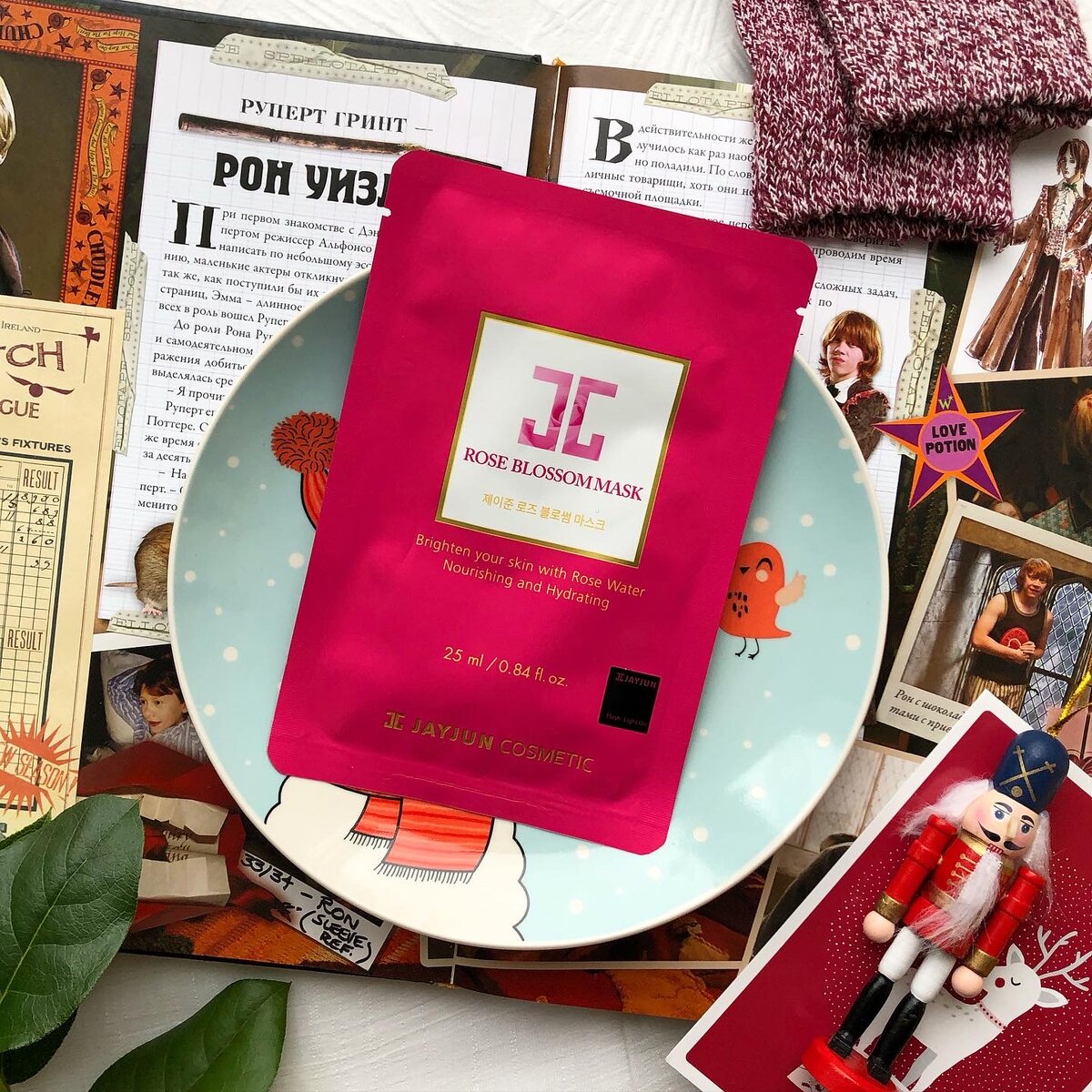 Тканевая маска для лица с розовой водой Jayjun Cosmetic Rose Blossom Mask