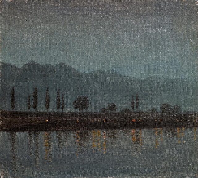    Василий Верещагин. Ночь на реке в Кашмире. 1874 г