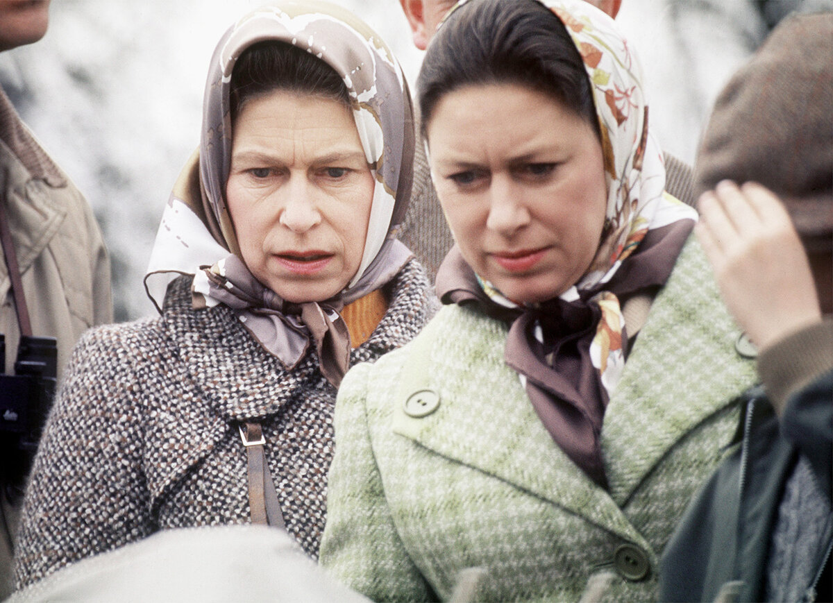    Королева Елизавета II и принцесса Маргарет, 1973GETTY IMAGES