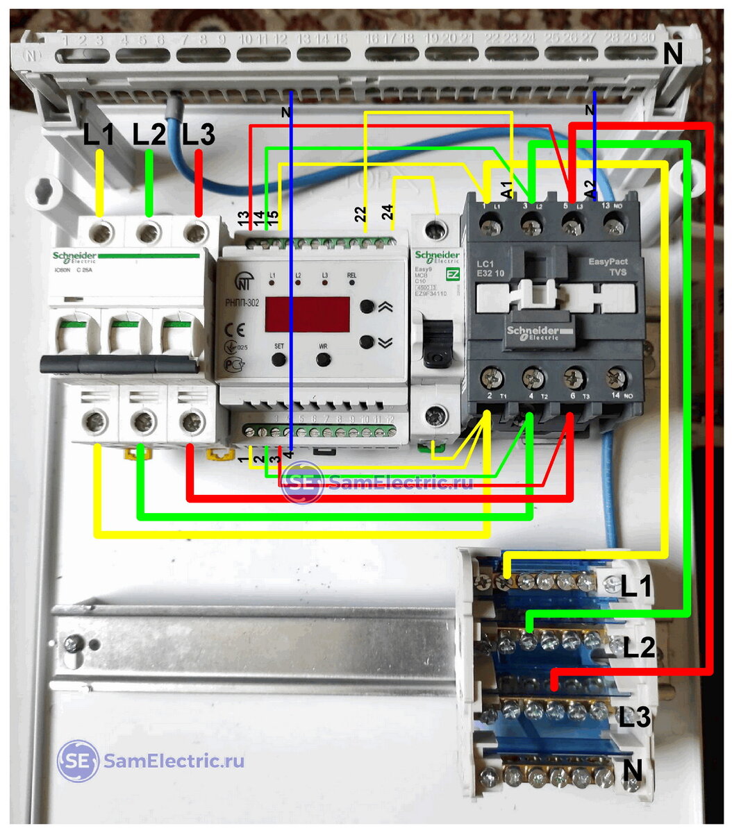 Подключение реле напряжения РНПП-32. Помощь читателю | СамЭлектрик.ру | Дзен