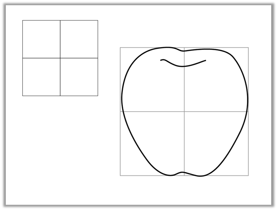 Яблоко нарисованное