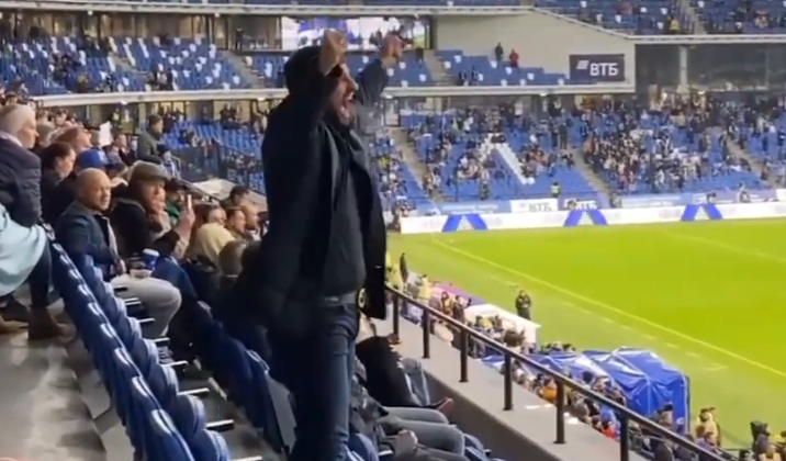 Спартак Гогниев. Кадр из трансляции матча Динамо- Химки 29 октября 2022г.