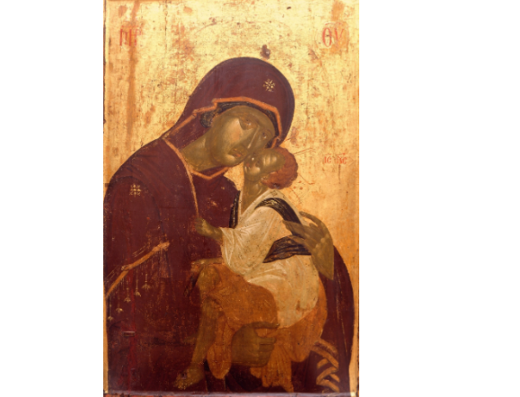 Икона Пресвятой Богородицы Нисиотисса. ХIV век. Монастырь Святого Павла, Святая Гора Афон, Греция. 