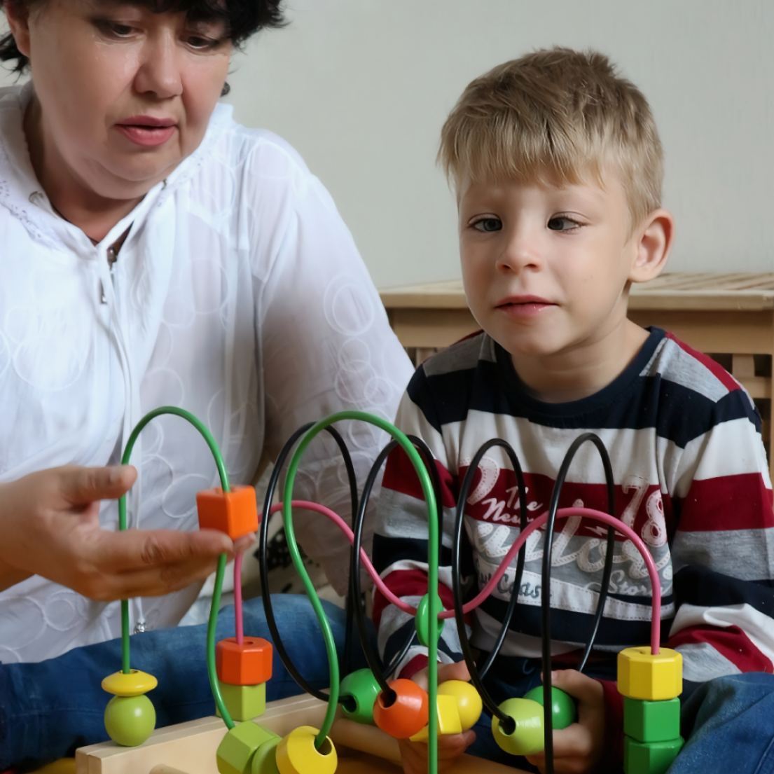 Ванечка со своей любимой няней Натальей.
