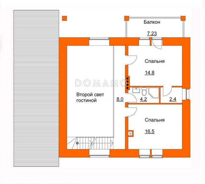 План мансардного этажа