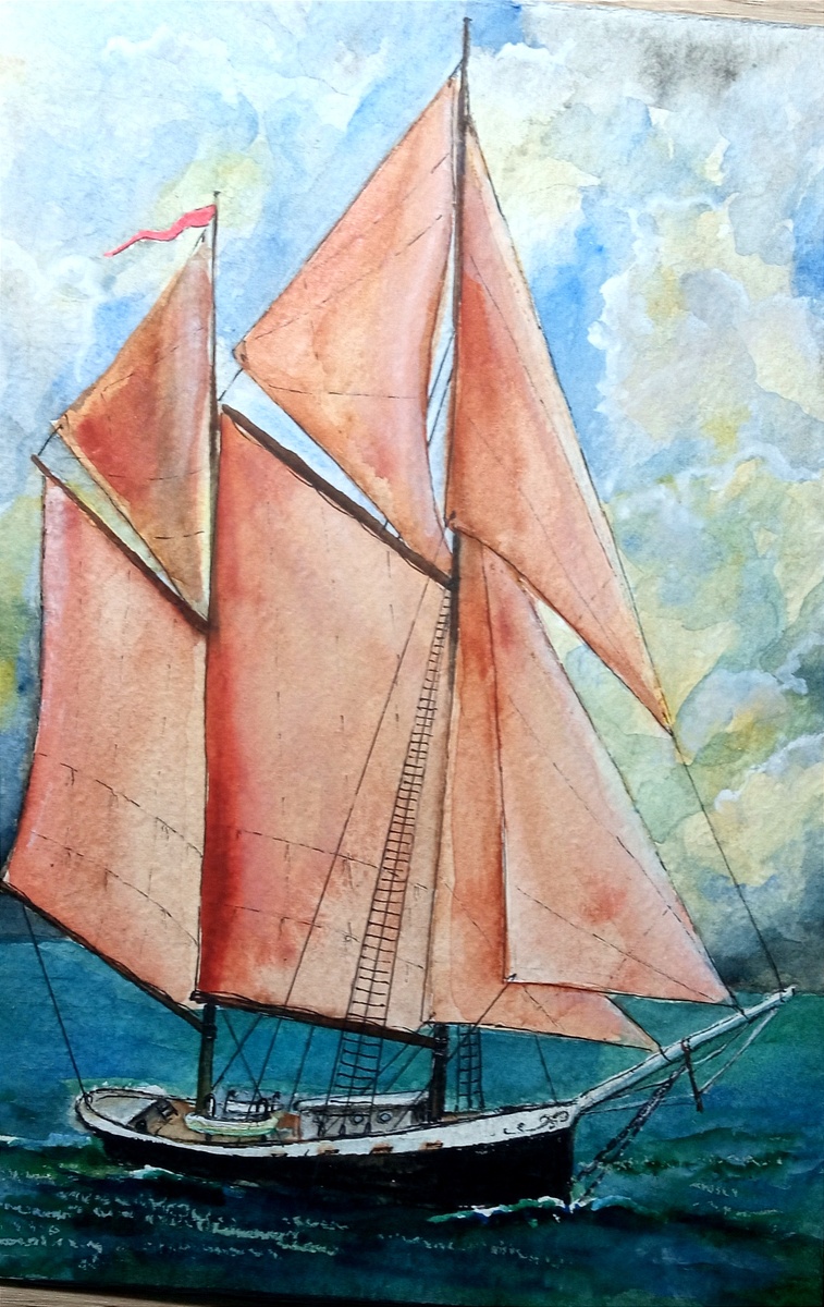 Акварель.🌊⚓🧭🌅