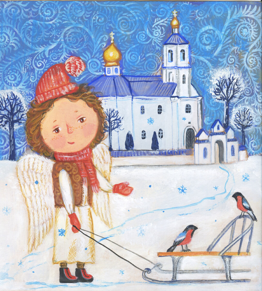 "Декабрь" художник Евгения Суховерхова (страница автора artcenter.by/user/SuhoverhovaEvgenia)
