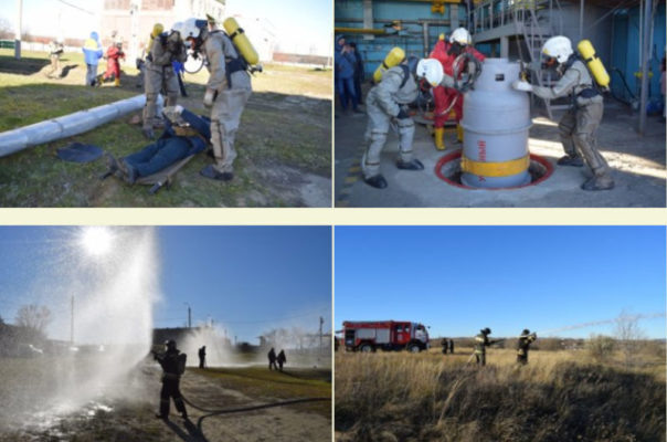    Ликвидация условного разлива хлора (пресс-служба администрации города Камышина)