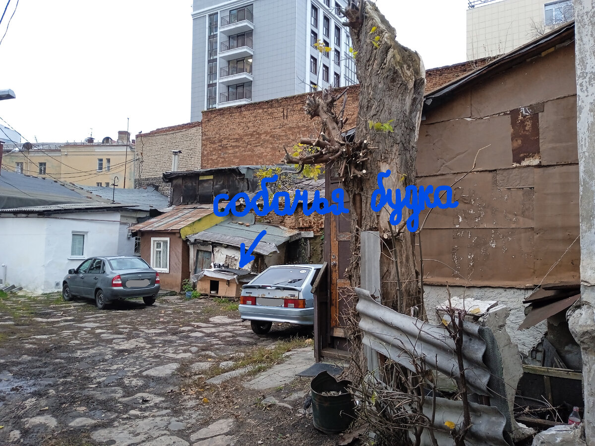 Площадка перед домиками и постройками внутри двора