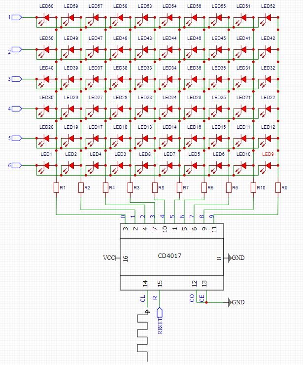 динамическая индикация CD4017