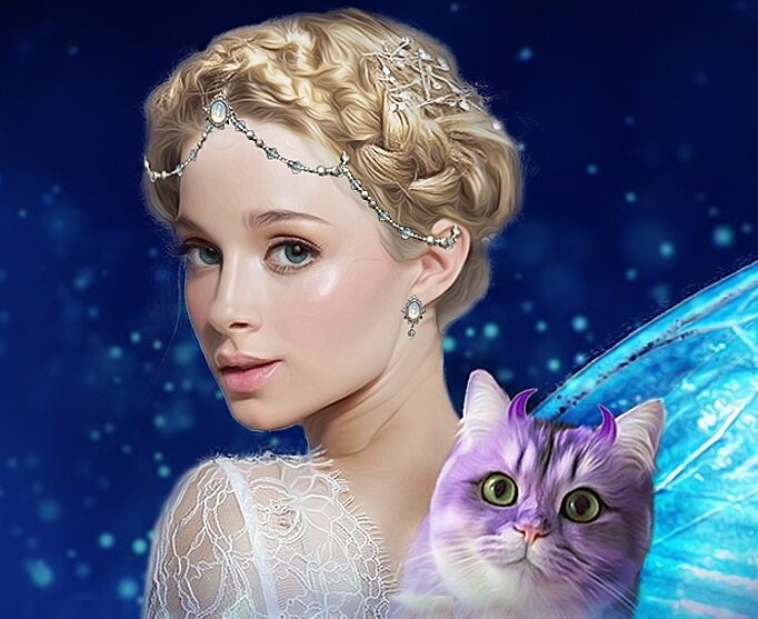 Для заставки использован фрагмент обложки романа «Фея-Крестная желает замуж». Автор произведения Яся Белая. Источник картинки - литературная платформа Литнет