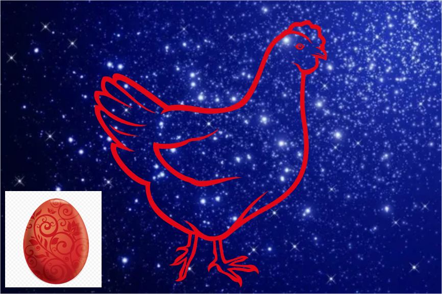 Курица Рябая, потому что в звездах, это небесная курица, собственно НЕБО.