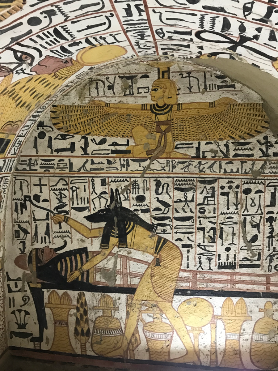 Роспись одной из гробниц в Дейр-эль-Медине