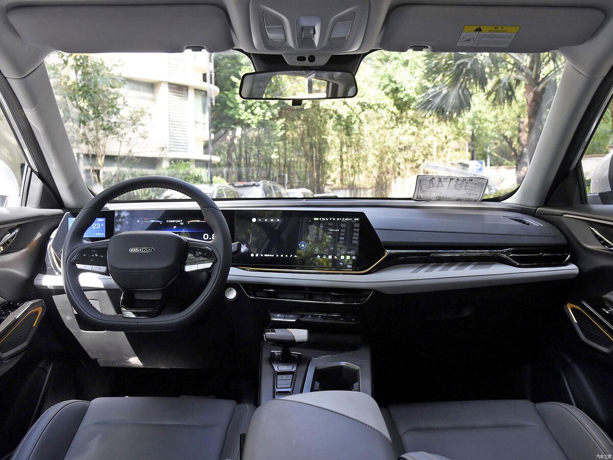 На фото: салон нового кроссовера Changan Auchan X5 Plus