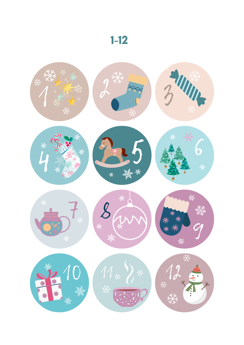 Цифры для адвент-календаря 1