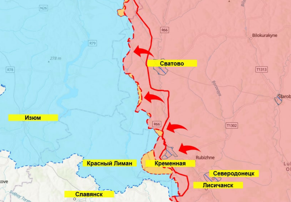 Карта украины сватово боевые действия на сегодня