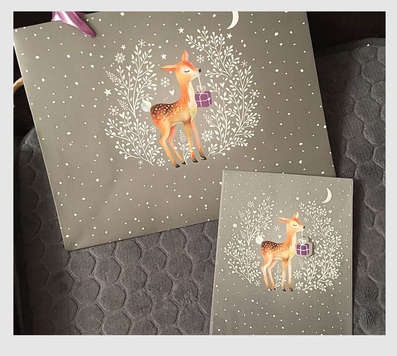 В последнее время нередко подбираю одинаковые пакеты и открытку...