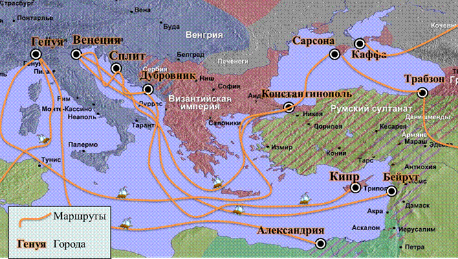 Византия в крыму карта