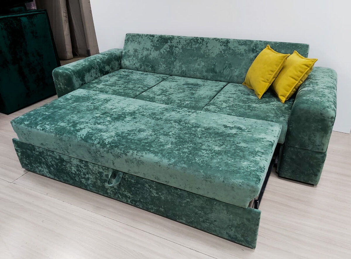 Диван "Прадо" в разложенном виде. Механизм трансформации "дельфин"