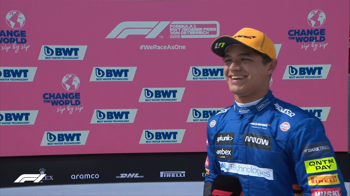 Ландо Норрис сразу после квалификации Гран-при Австрии 2021