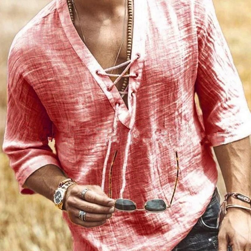 Мужская льняная рубашка