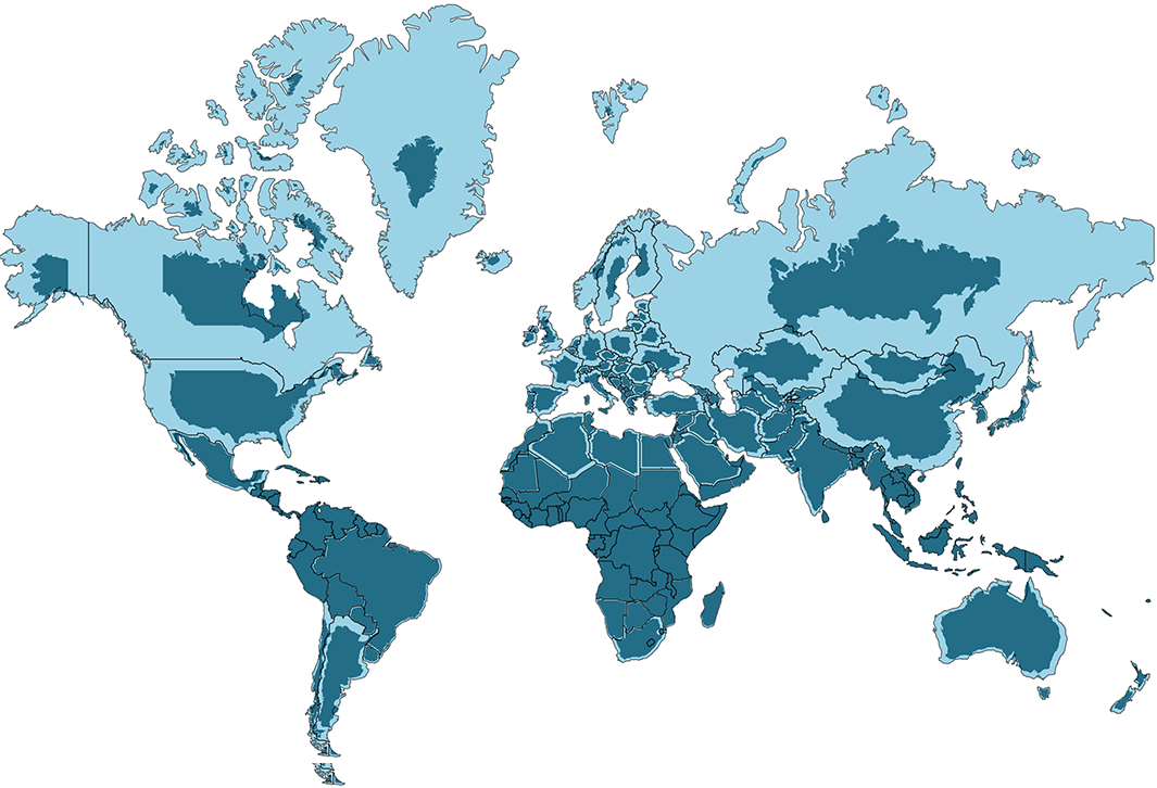 Реальное время в странах. Карта без проекции Меркатора. Проекция Меркатора реальные Размеры стран.