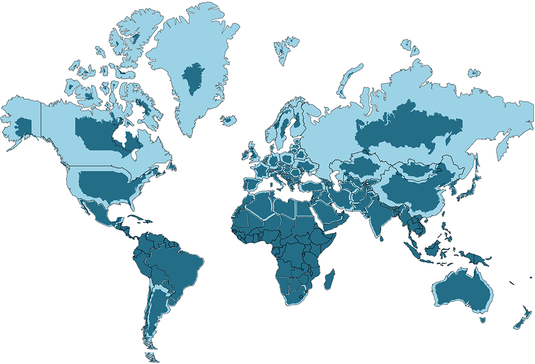 Реальные размеры стран на карте мира интерактивная карта